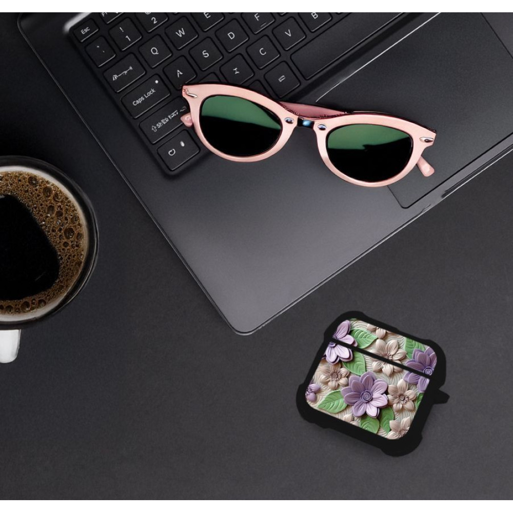 Θήκη Σιλικόνης Sonique 3D Flower Series για AirPods 4 Βιολετί
