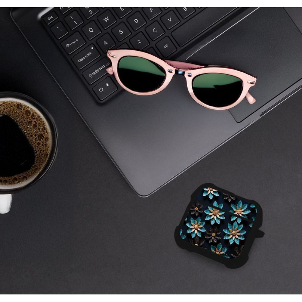 Θήκη Σιλικόνης Sonique 3D Flower Series για AirPods 4 Γαλάζιο