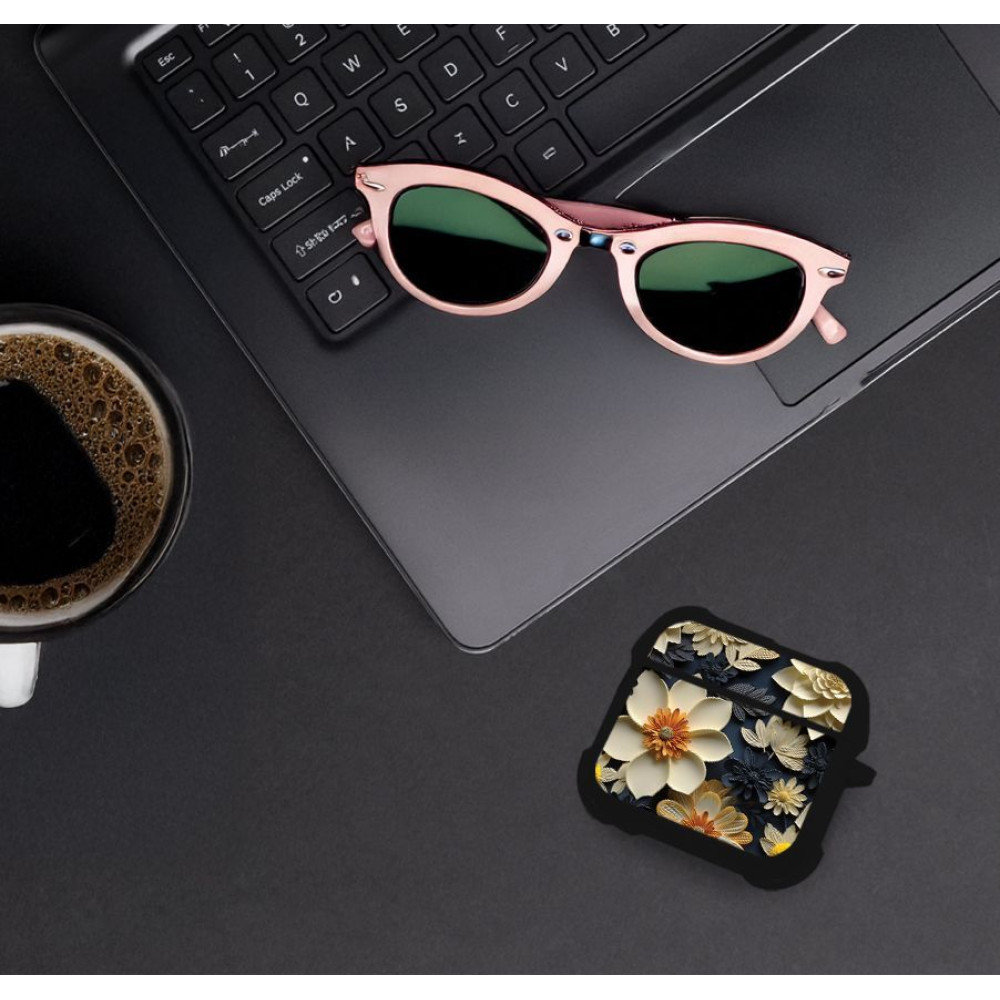 Θήκη Σιλικόνης Sonique 3D Flower Series για AirPods 4 Εκρού
