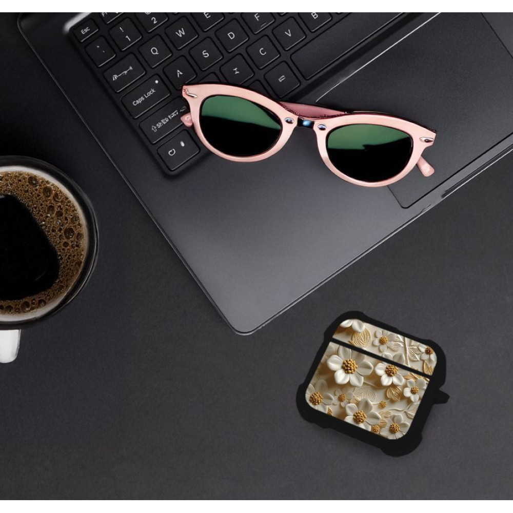 Θήκη Σιλικόνης Sonique 3D Flower Series για AirPods 4 Λευκό