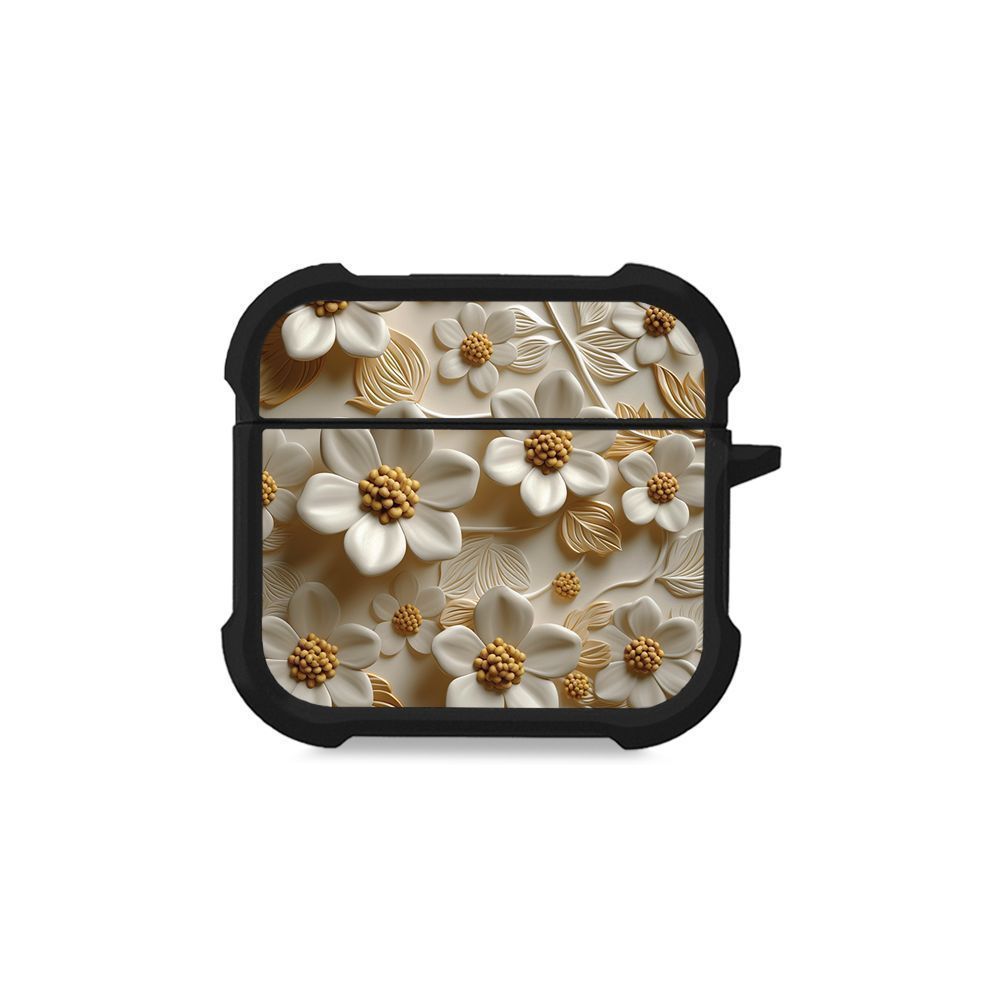 Θήκη Σιλικόνης Sonique 3D Flower Series για AirPods 4 Λευκό