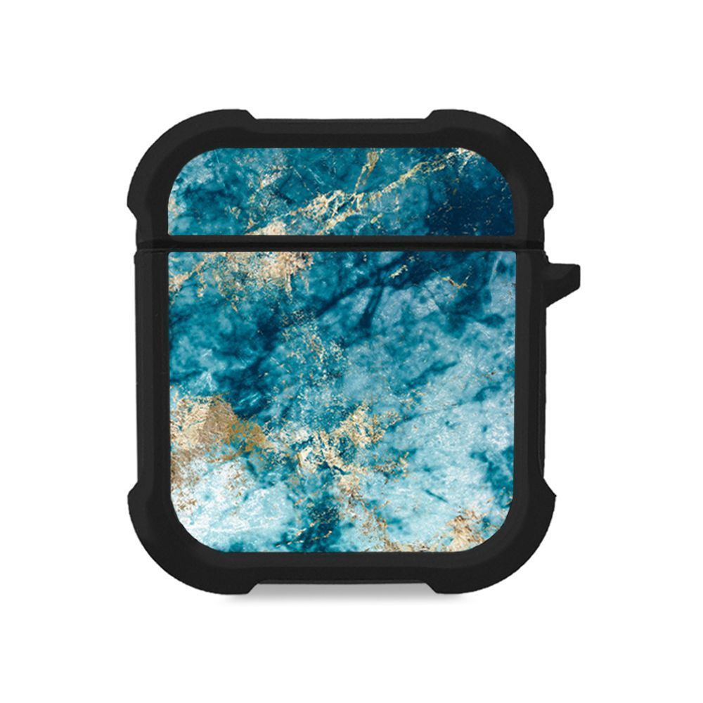 Θήκη Σιλικόνης Marble Series για AirPods 1/2 Μπλε