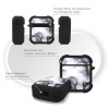 Θήκη Σιλικόνης Marble Series για AirPods 1/2 Μωβ Γκρι