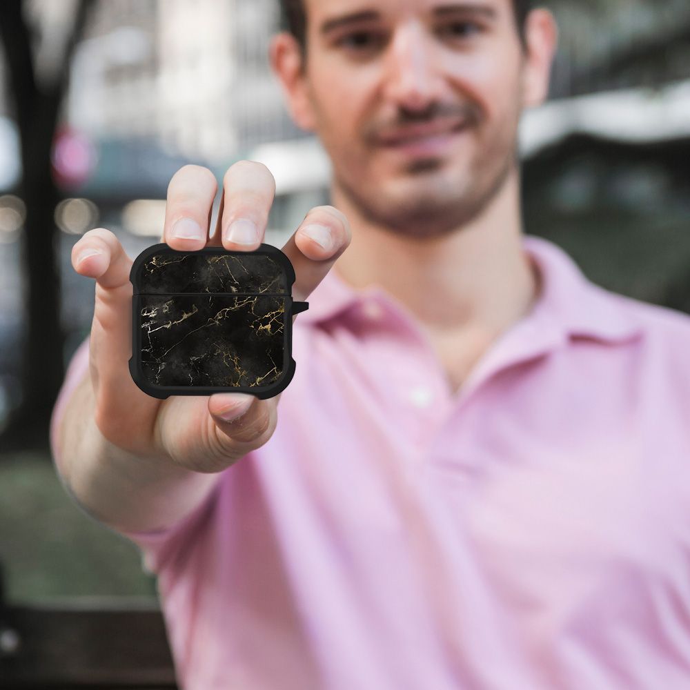 Θήκη Σιλικόνης Sonique Marble Series για AirPods 4 Μαύρο 01