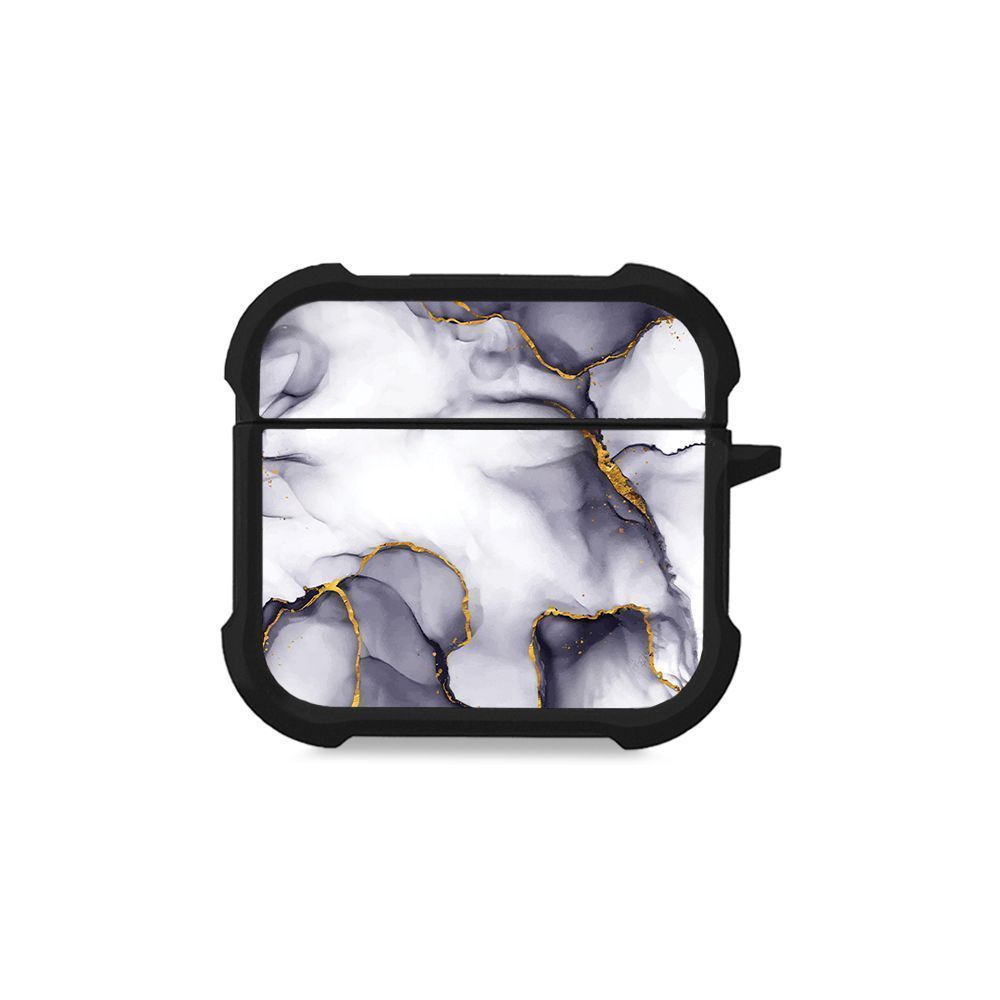 Θήκη Σιλικόνης Sonique Marble Series για AirPods 4 Μωβ Γκρι