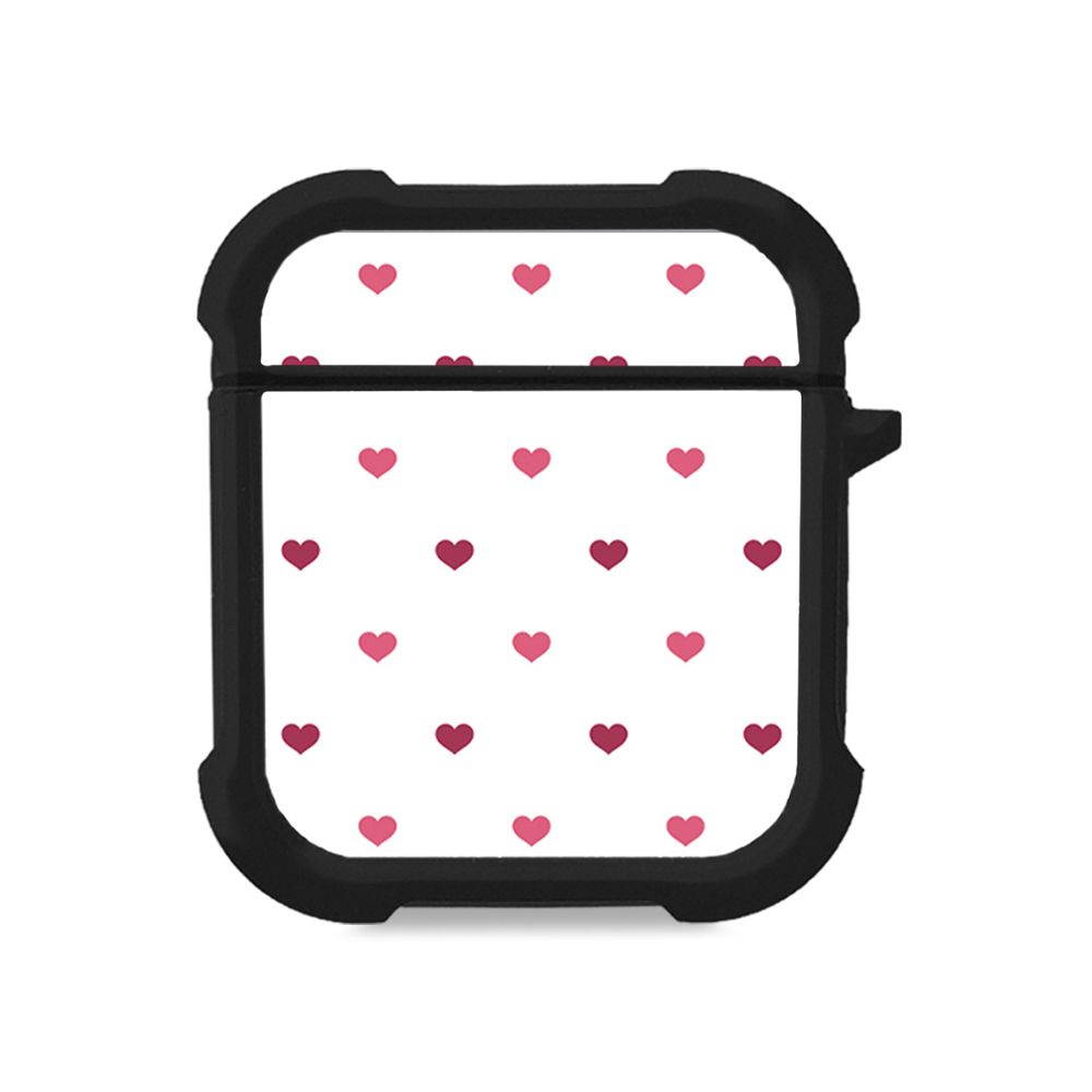 Θήκη Σιλικόνης Sonique Heart Series για AirPods 1/2 Λευκό 01