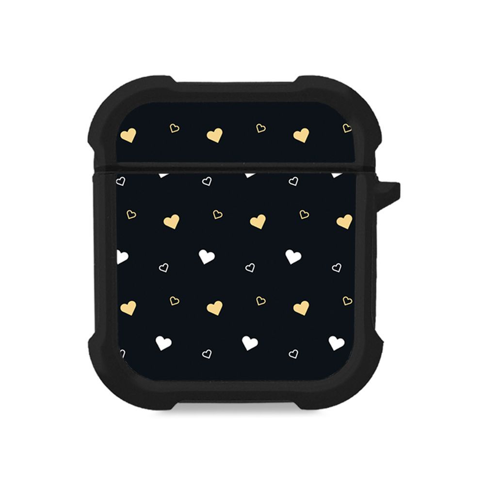 Θήκη Σιλικόνης Sonique Heart Series για AirPods 1/2 Μαύρο 01