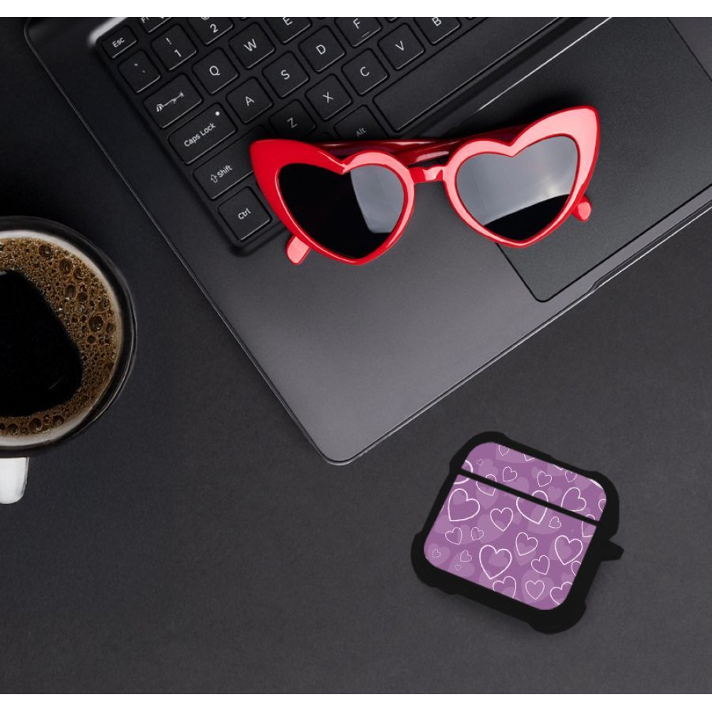 Θήκη Σιλικόνης Sonique Heart Series για AirPods 4 Βιολετί