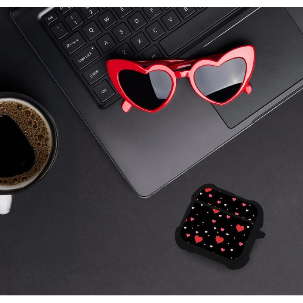 Θήκη Σιλικόνης Sonique Heart Series για AirPods 4 Μαύρο