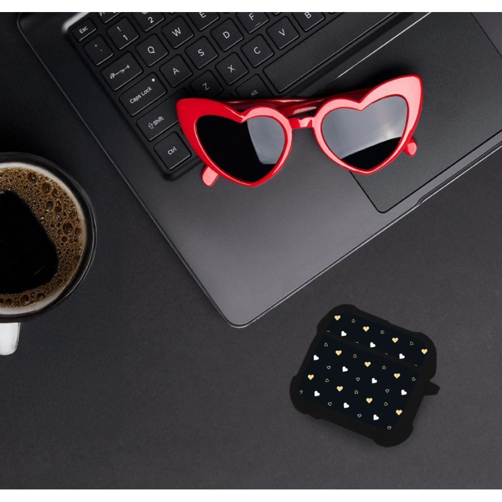 Θήκη Σιλικόνης Sonique Heart Series για AirPods 4 Μαύρο 01