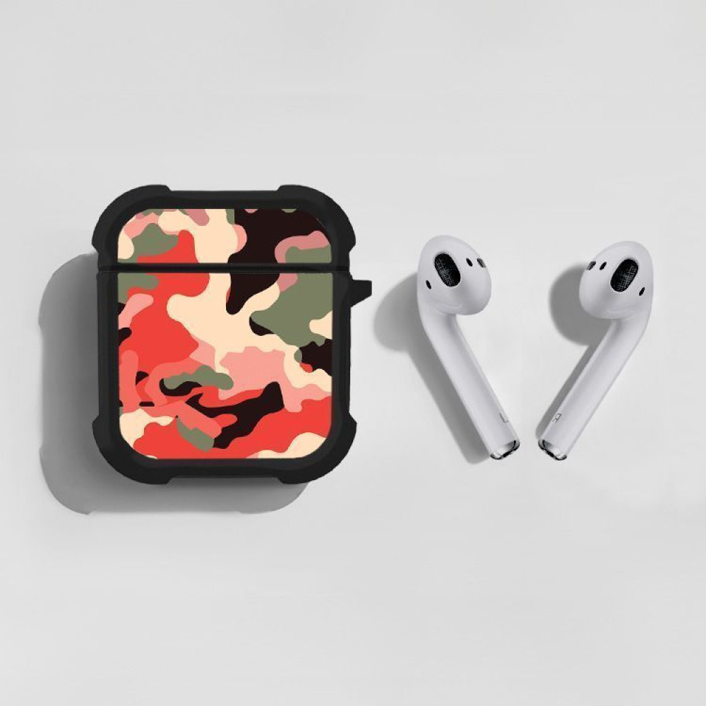 Θήκη Σιλικόνης Sonique Camouflage Army Series για AirPods 1/2 Κόκκινο