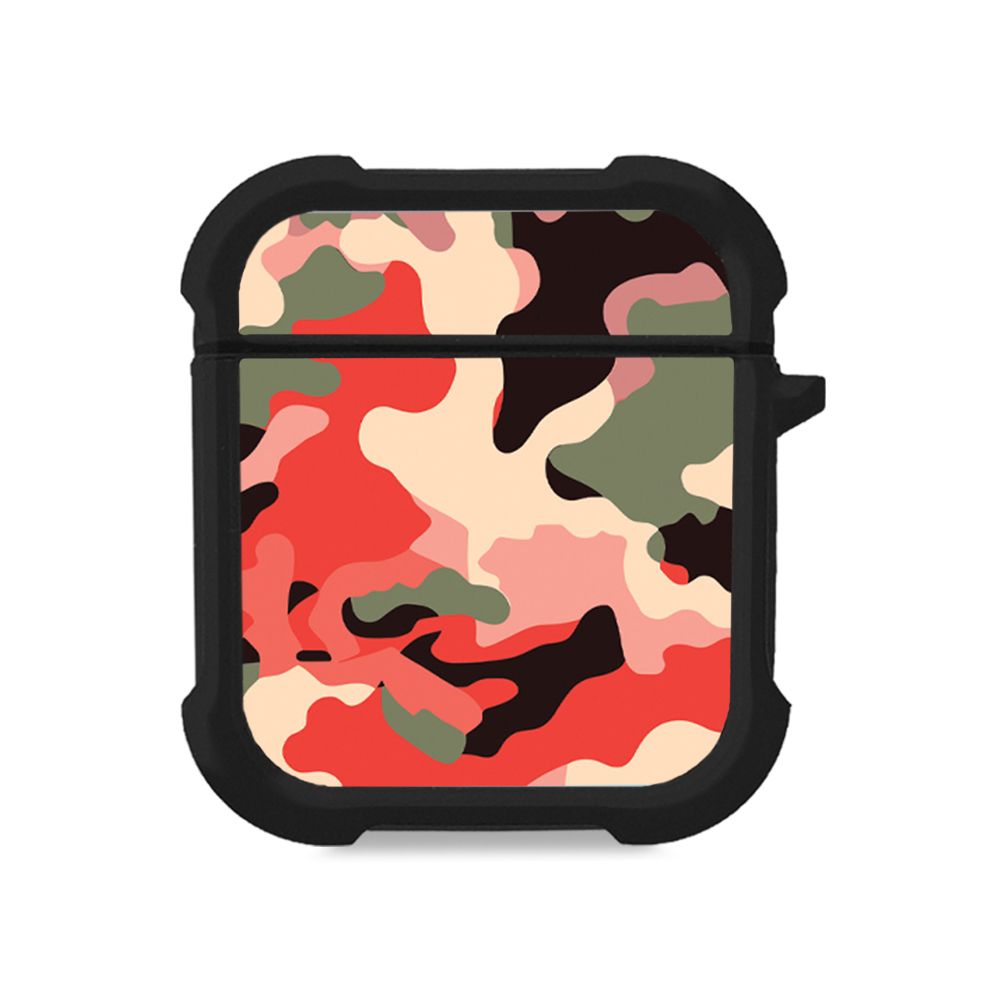 Θήκη Σιλικόνης Sonique Camouflage Army Series για AirPods 1/2 Κόκκινο