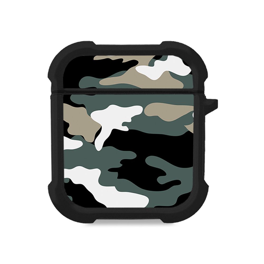 Θήκη Σιλικόνης Sonique Camouflage Army Series για AirPods 1/2 Χακί