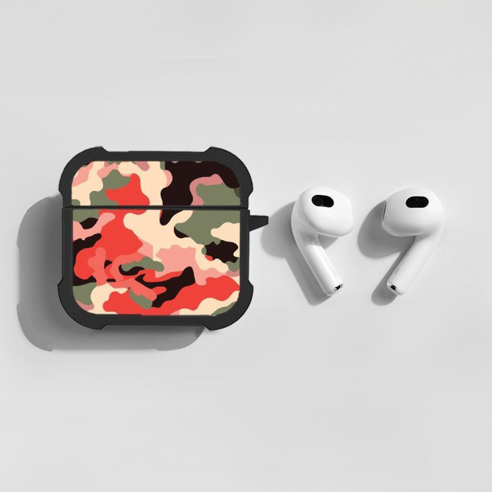 Θήκη Σιλικόνης Sonique Camouflage Army Series για AirPods 4 Κόκκινο