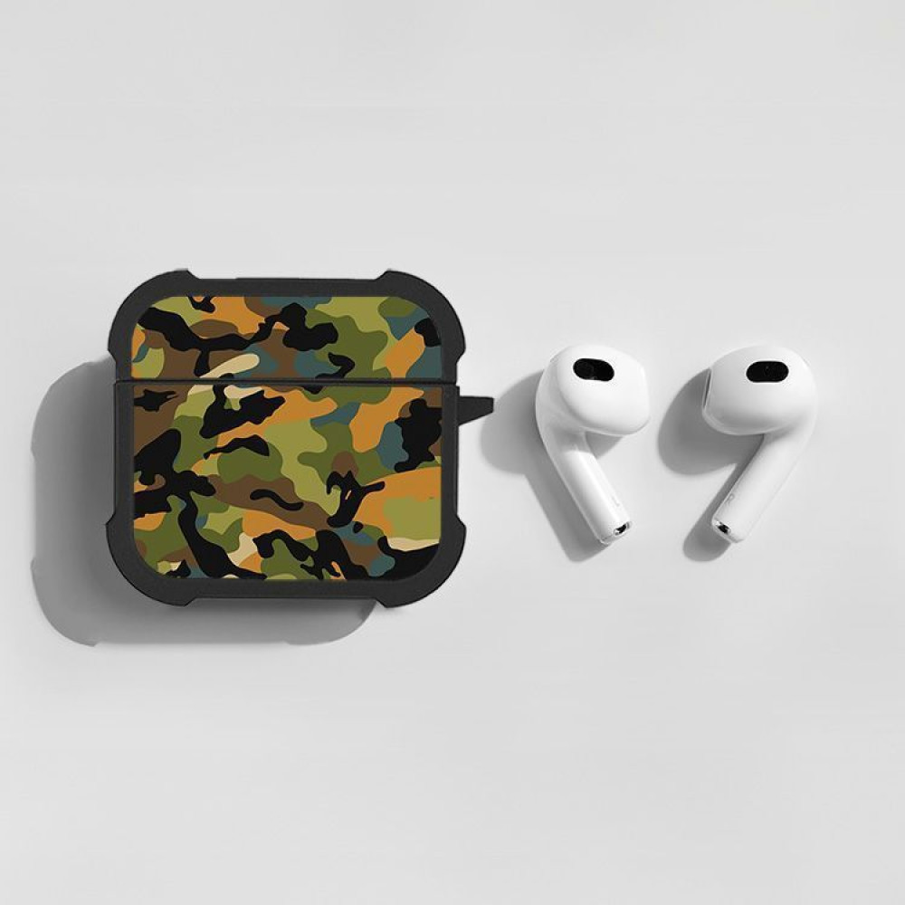 Θήκη Σιλικόνης Sonique Camouflage Army Series για AirPods 4 Πράσινο 01