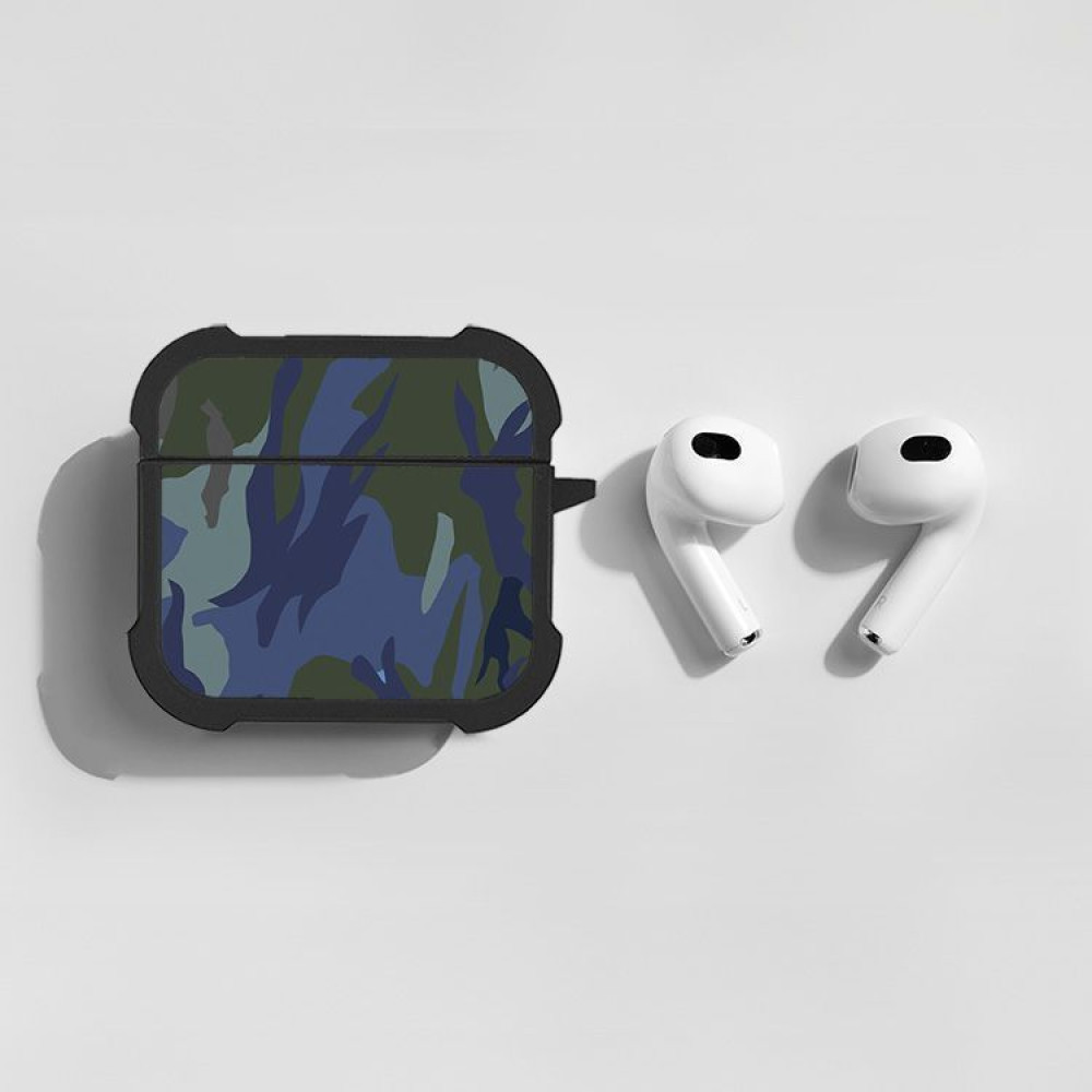 Θήκη Σιλικόνης Sonique Camouflage Army Series για AirPods 4 Μπλε 01