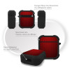 Θήκη Σιλικόνης Sonique Carbon Series για AirPods 1/2 Κόκκινο