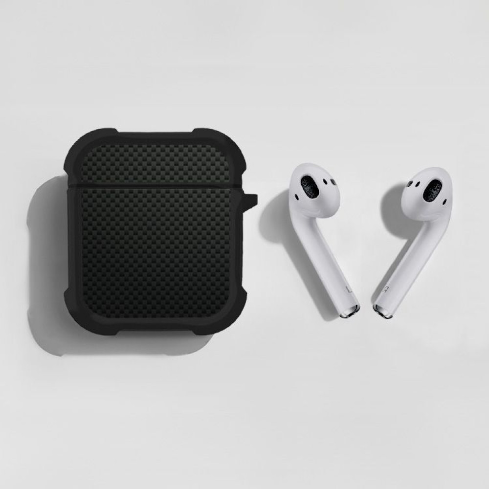 Θήκη Σιλικόνης Sonique Carbon Series για AirPods 1/2 Μαύρο 01