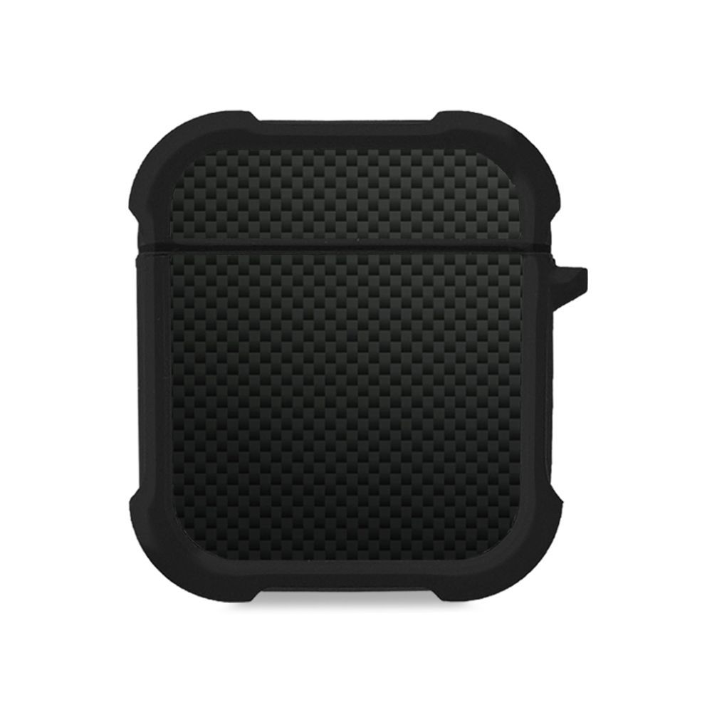 Θήκη Σιλικόνης Sonique Carbon Series για AirPods 1/2 Μαύρο 01