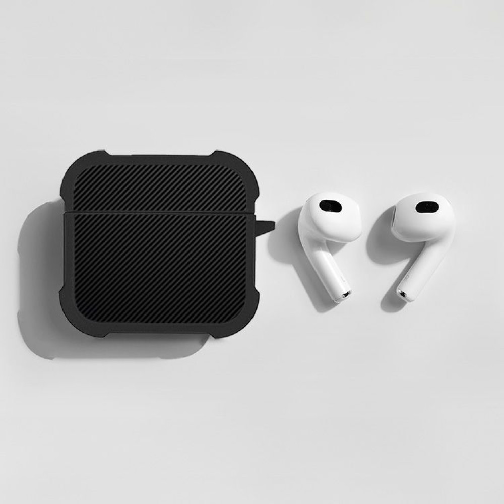 Θήκη Σιλικόνης Sonique Carbon Series για AirPods 4 Μαύρο