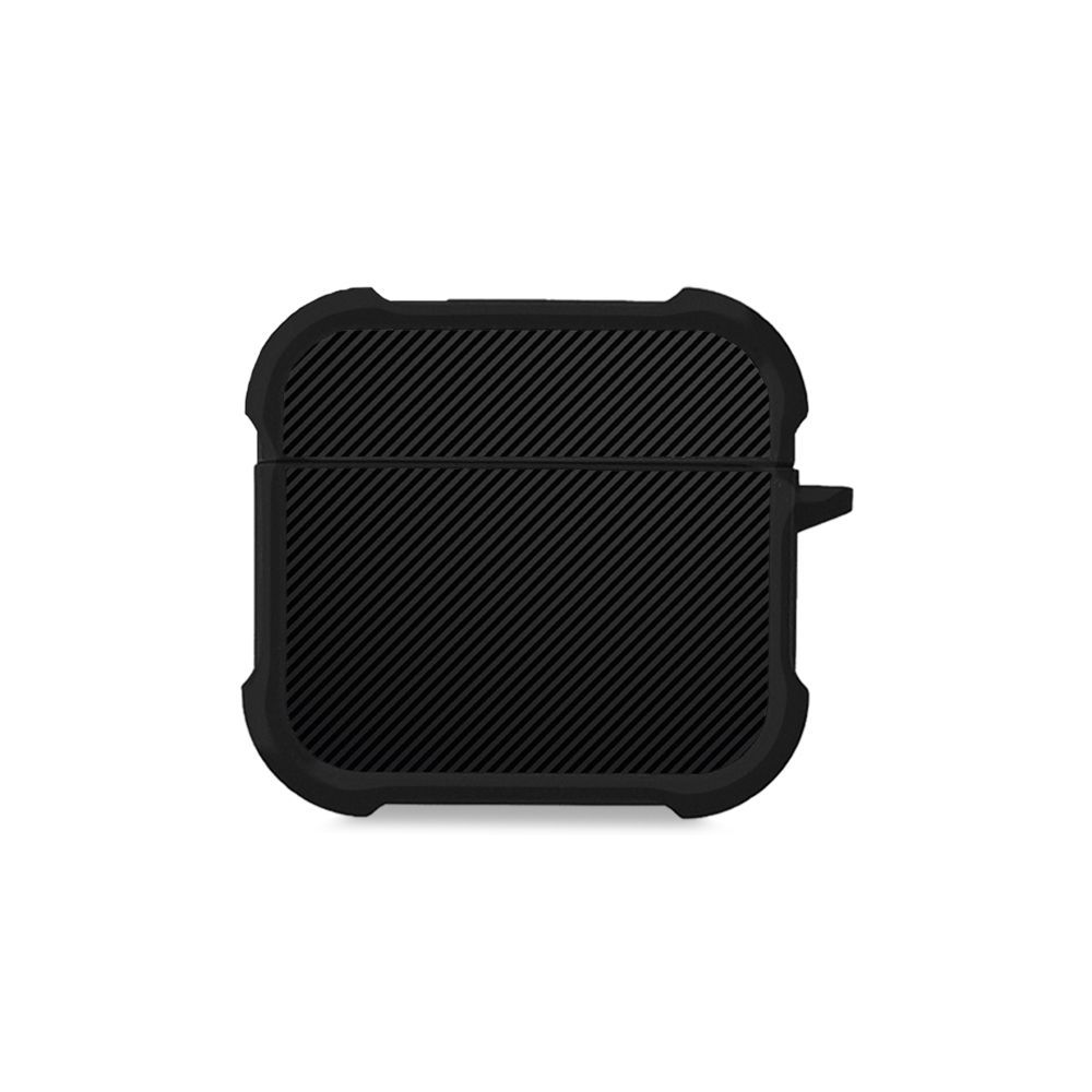 Θήκη Σιλικόνης Sonique Carbon Series για AirPods 4 Μαύρο