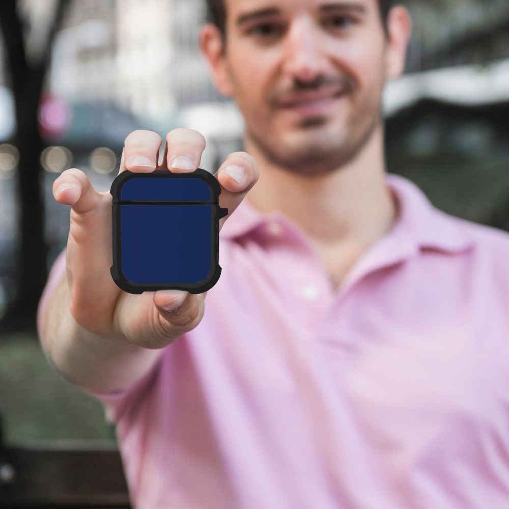 Θήκη Σιλικόνης Sonique ColorBloc Series για AirPods 1/2 Μπλέ