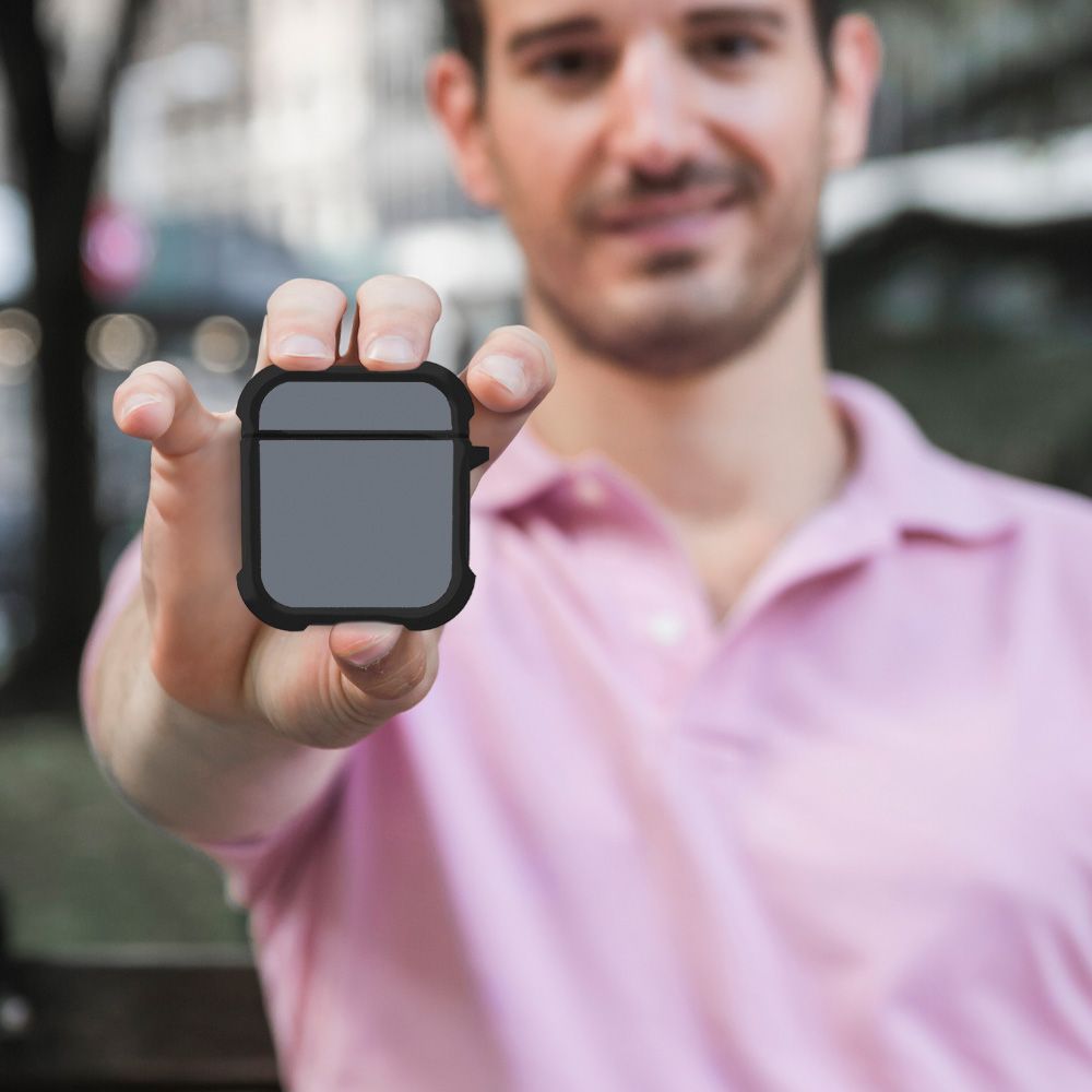 Θήκη Σιλικόνης Sonique ColorBloc Series για AirPods 1/2 Μπλε Γκρι