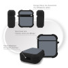 Θήκη Σιλικόνης Sonique ColorBloc Series για AirPods 1/2 Μπλε Γκρι
