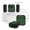 Θήκη Σιλικόνης Sonique ColorBloc Series για AirPods 1/2 Πράσινο