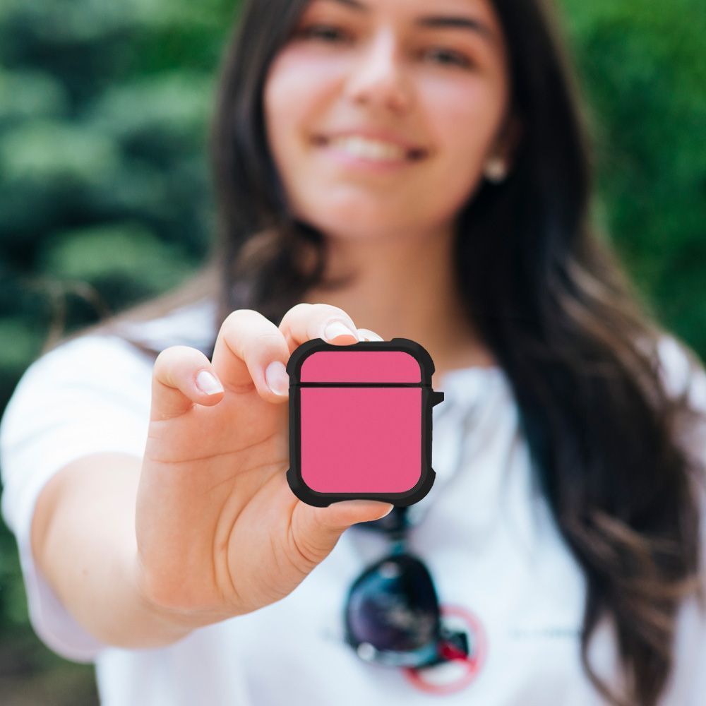 Θήκη Σιλικόνης Sonique ColorBloc Series για AirPods 1/2 Ροζ