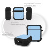 Θήκη Σιλικόνης Sonique ColorBloc Series για AirPods 1/2 Τιρκουάζ