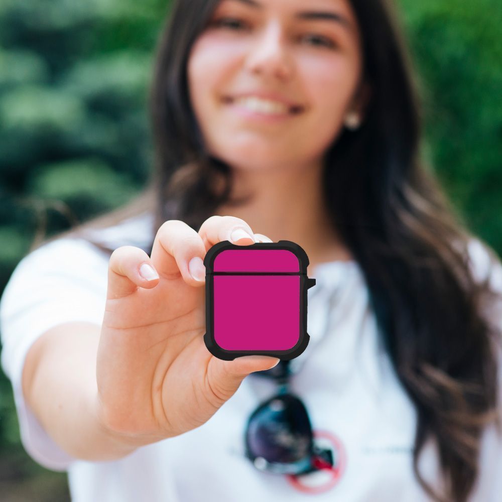 Θήκη Σιλικόνης Sonique ColorBloc Series για AirPods 1/2 Ματζέντα