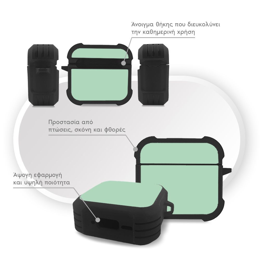 Θήκη Σιλικόνης Sonique ColorBloc Series για AirPods 4 Βεραμάν