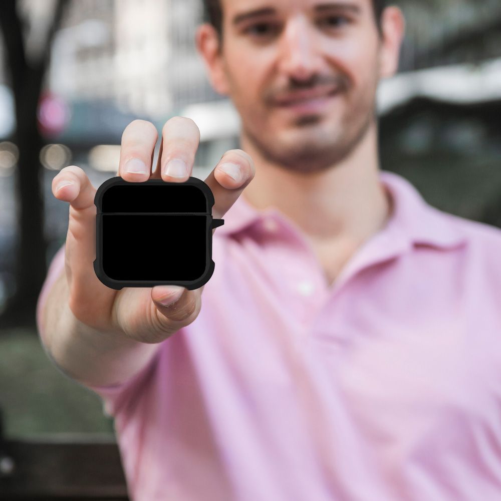 Θήκη Σιλικόνης Sonique ColorBloc Series για AirPods 4 Μαύρο