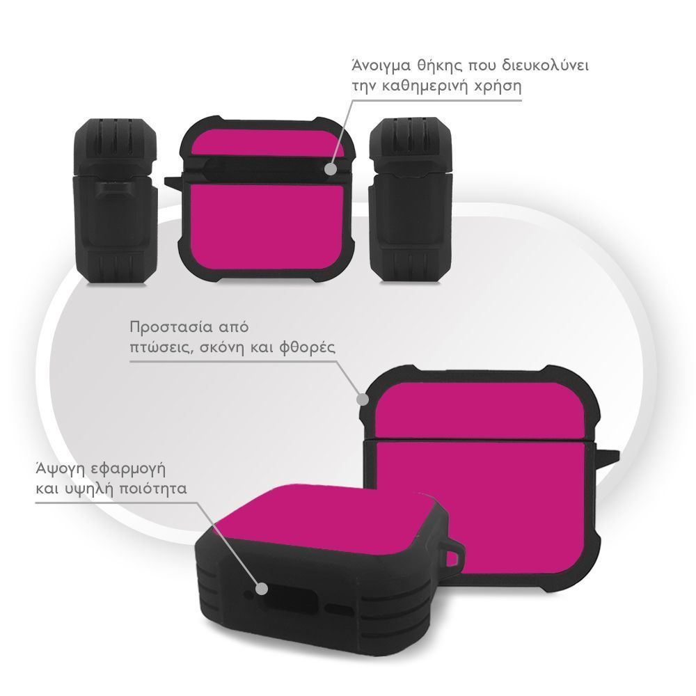 Θήκη Σιλικόνης Sonique ColorBloc Series για AirPods 4 Ματζέντα