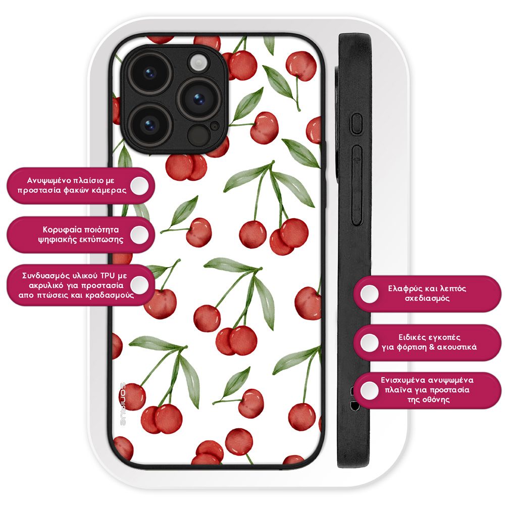 Θήκη Sonique Fruit Series για Google Pixel 8 5G Κεράσι 01
