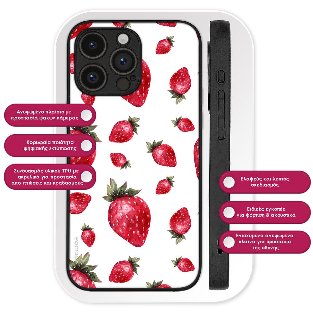 Θήκη Sonique Fruit Series για Google Pixel 8a 5G Φράουλα 01