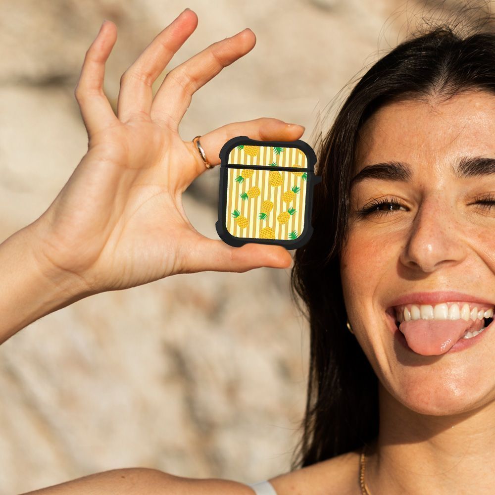 Θήκη Σιλικόνης Sonique Fruit Series για AirPods 1/2 Ανανάς 01
