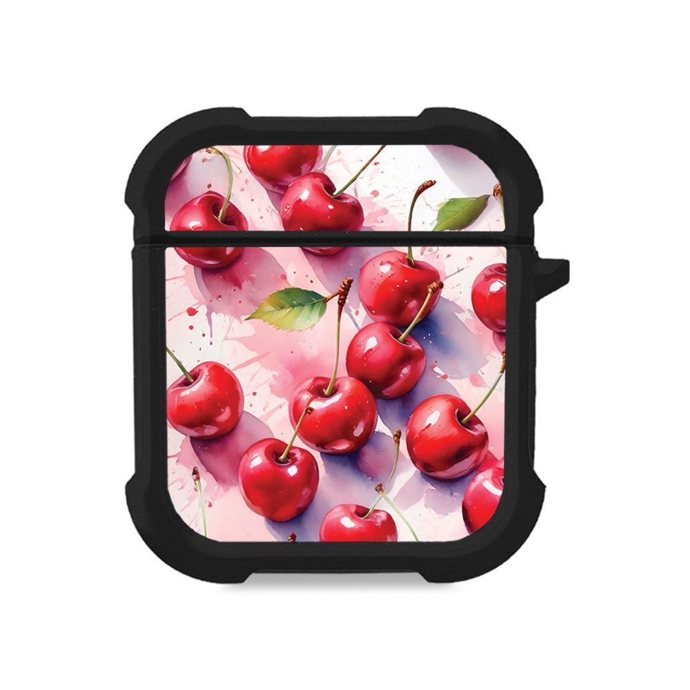 Θήκη Σιλικόνης Sonique Fruit Series για AirPods 1/2 Κεράσι