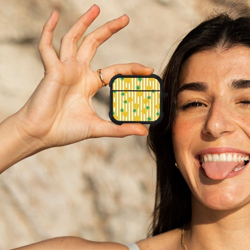 Θήκη Σιλικόνης Sonique Fruit Series για AirPods 4 Ανανάς 01