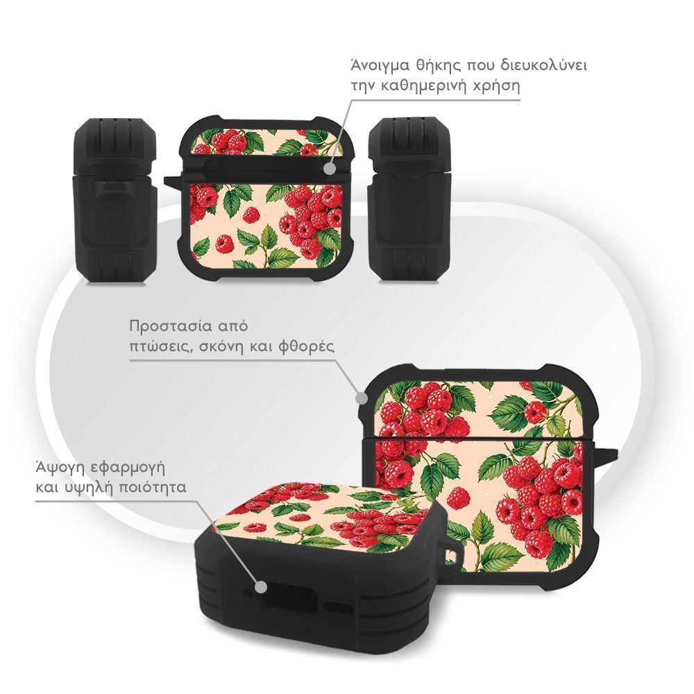 Θήκη Σιλικόνης Sonique Fruit Series για AirPods 4 Βατόμουρο