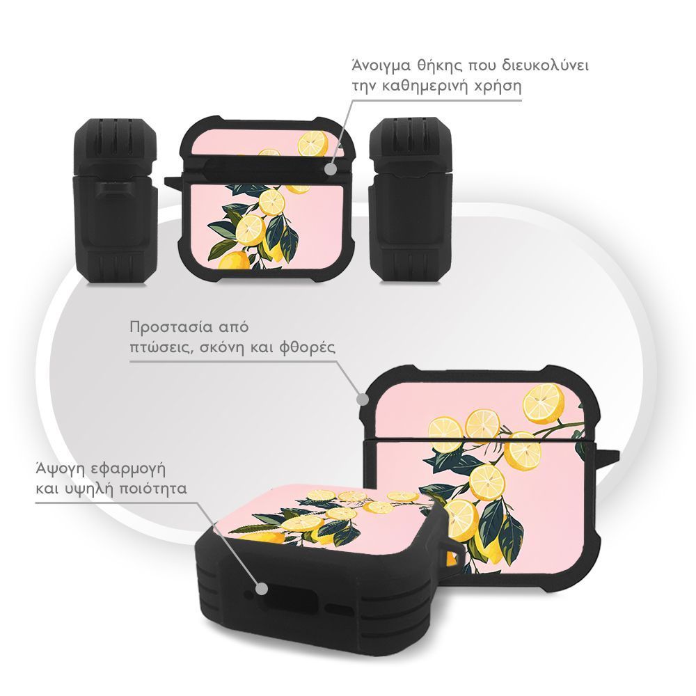 Θήκη Σιλικόνης Sonique Fruit Series για AirPods 4 Λεμόνι