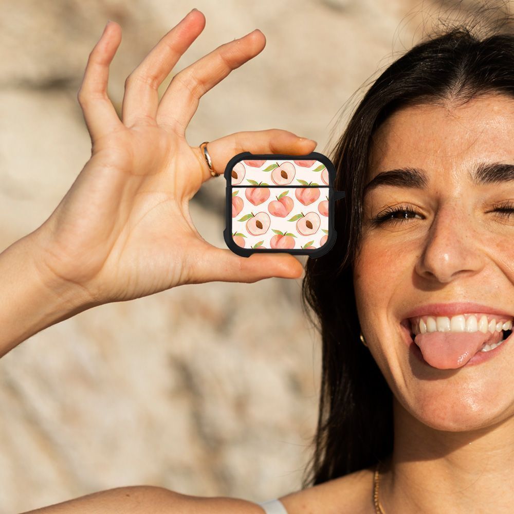 Θήκη Σιλικόνης Sonique Fruit Series για AirPods 4 Ροδάκινο
