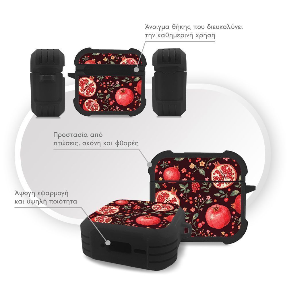 Θήκη Σιλικόνης Sonique Fruit Series για AirPods 4 Ρόδι