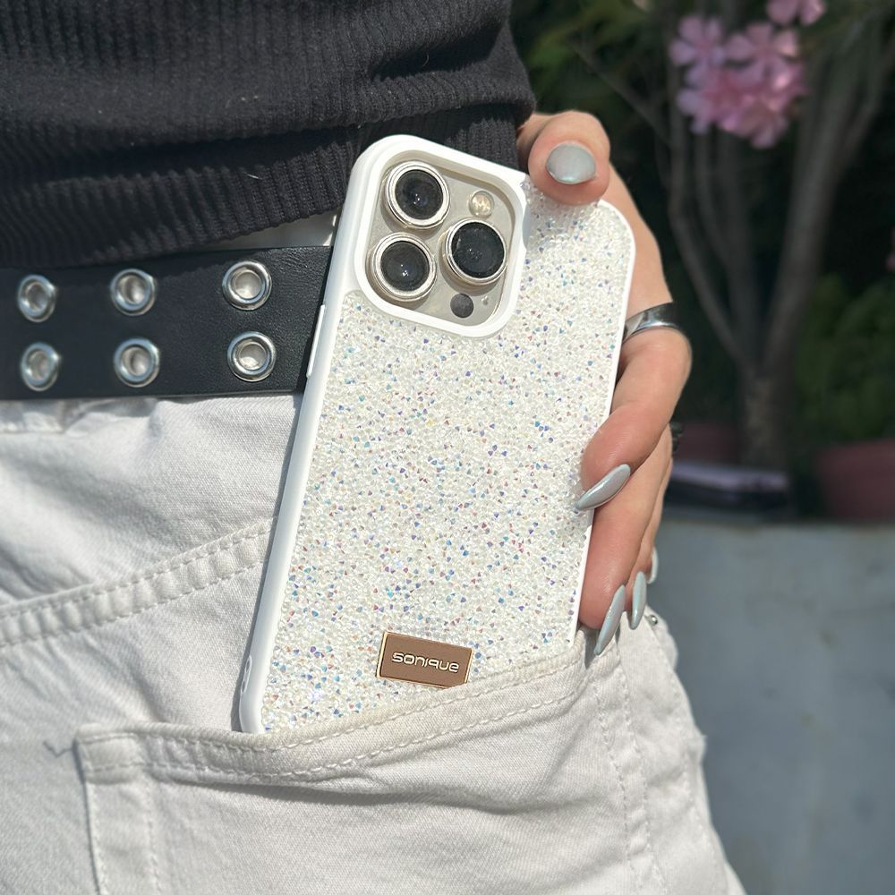 Θήκη Lux Diamond Sonique Apple iPhone 16 Λευκό
