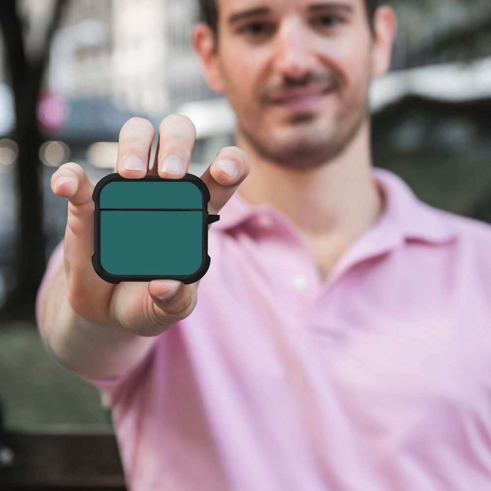 Θήκη Σιλικόνης Sonique ColorBloc Series για AirPods 4 Πετρόλ