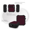 Θήκη Σιλικόνης Sonique ColorBloc Series για AirPods 1/2 Μπορντό