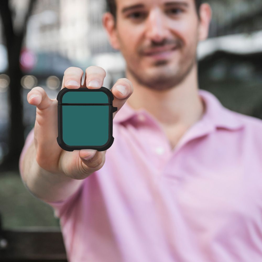 Θήκη Σιλικόνης Sonique ColorBloc Series για AirPods 1/2 Πετρόλ