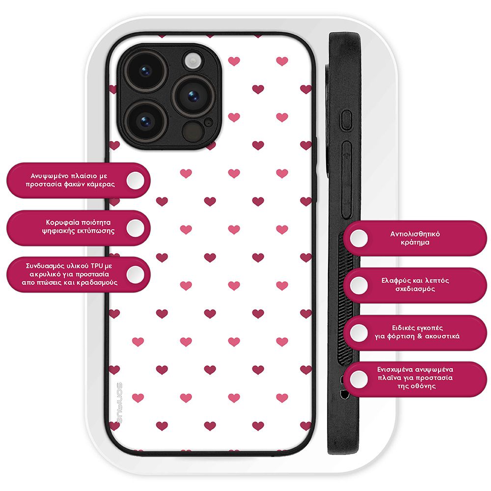 Θήκη Sonique Heart Series για Google Pixel 9 Pro XL 5G Λευκό 01