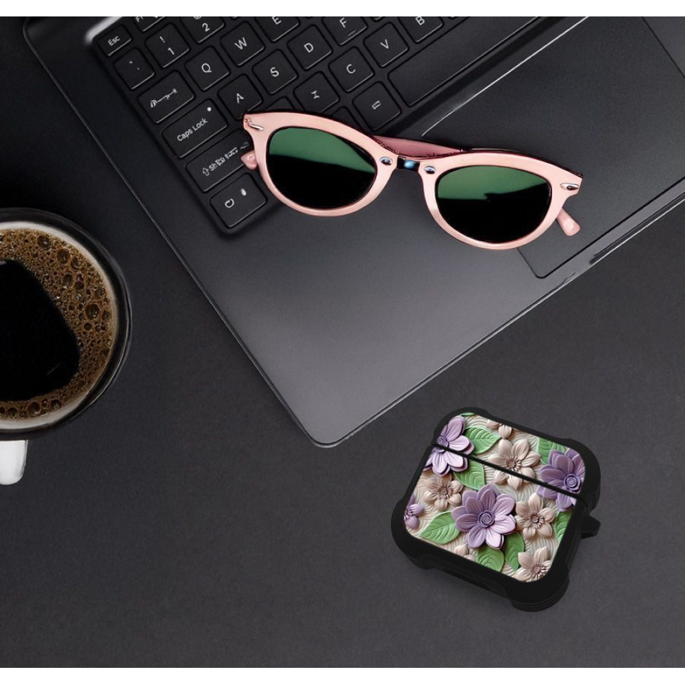Θήκη Σιλικόνης Sonique 3D Flower Series για AirPods 3 Βιολετί